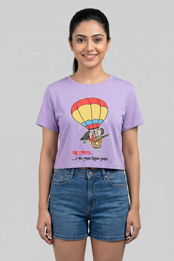 Chandrabindoo Official Merchandise Crop Top Bondhu Tomay