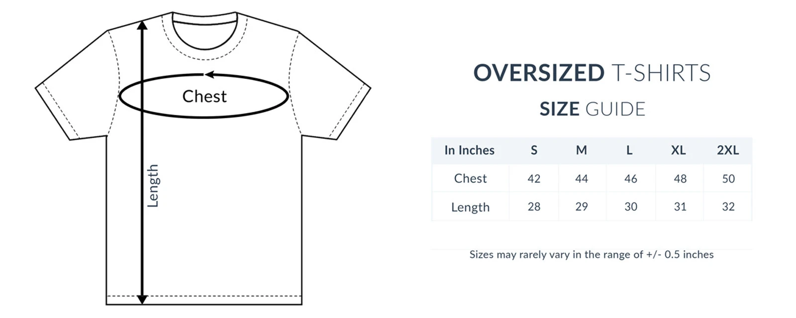 Oversized T-Shirt Size Guide